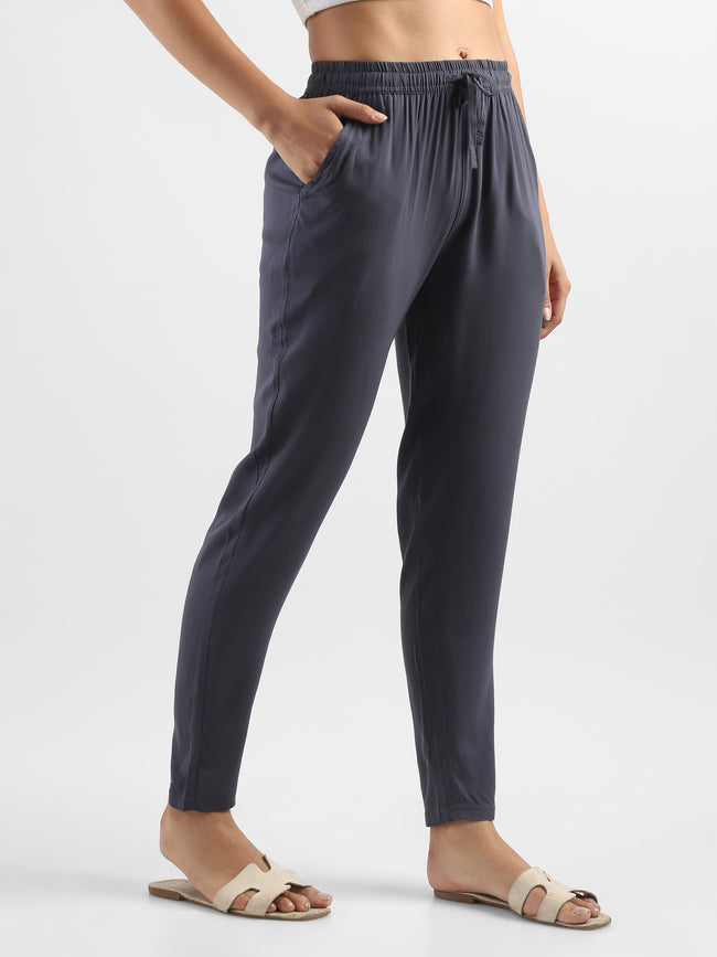 Women Grey Straight fit pants