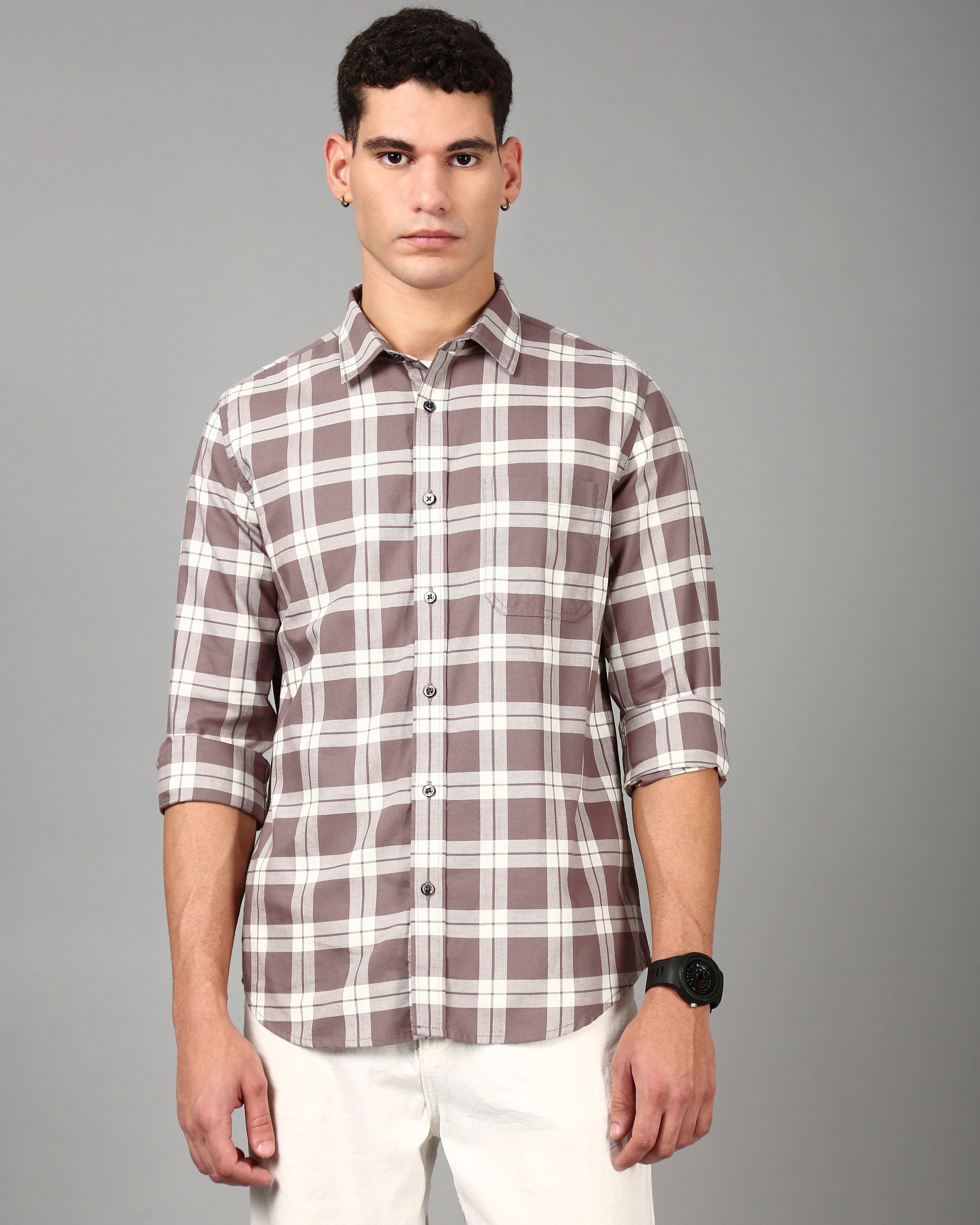 Men Purple Slim Fit Shirt