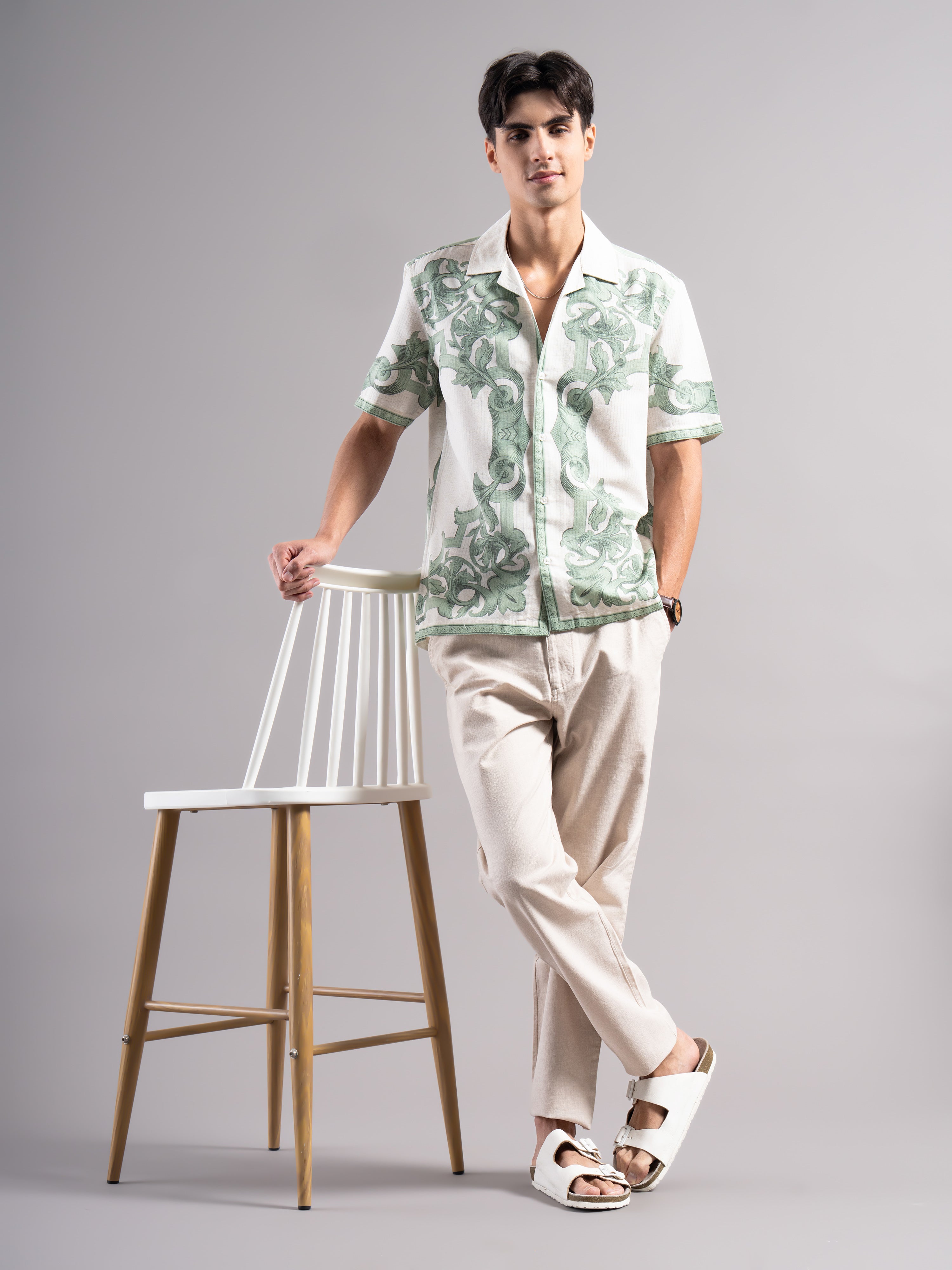Men Polyester Printed Shirts