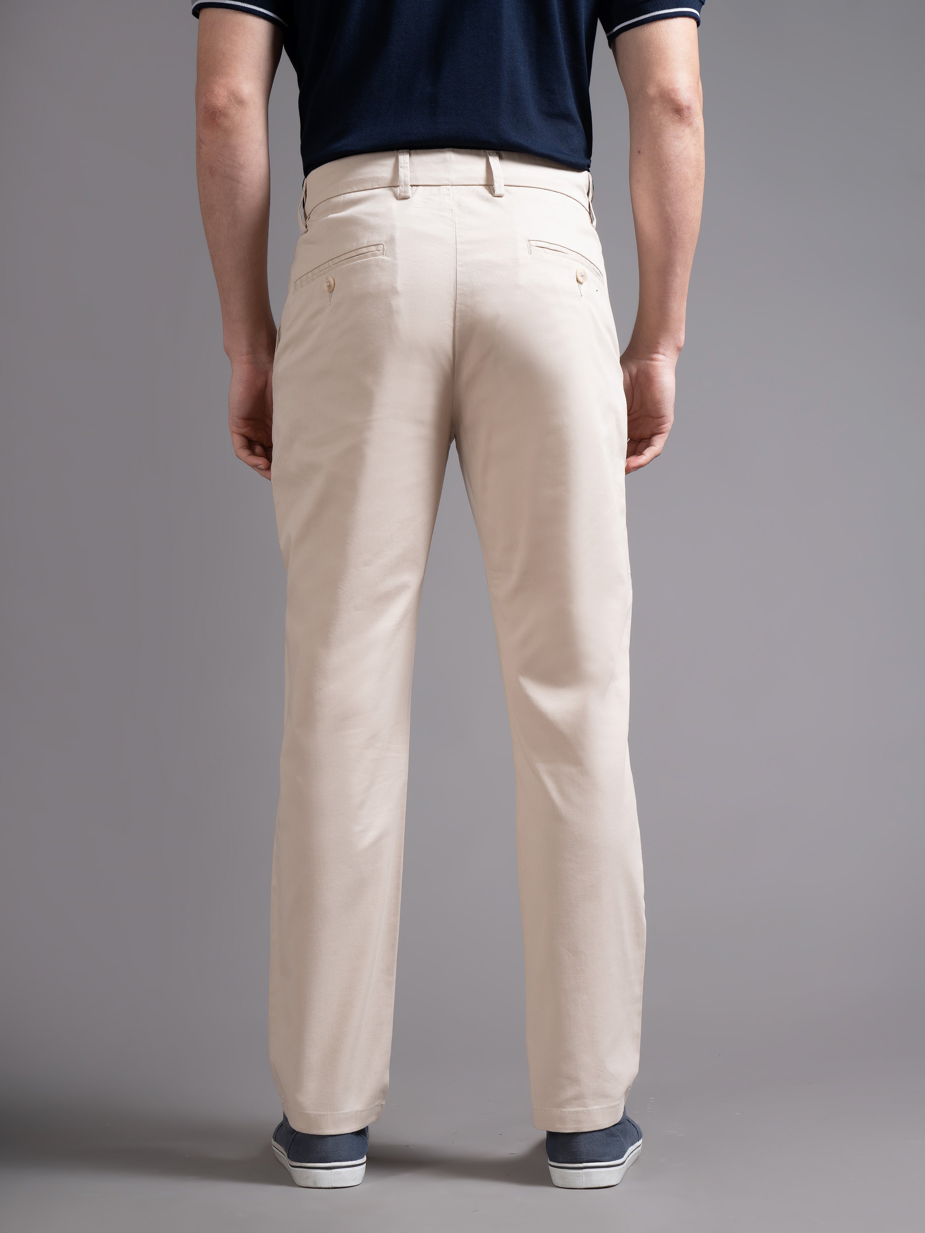 Men cream Smart Slim Fit Chinos