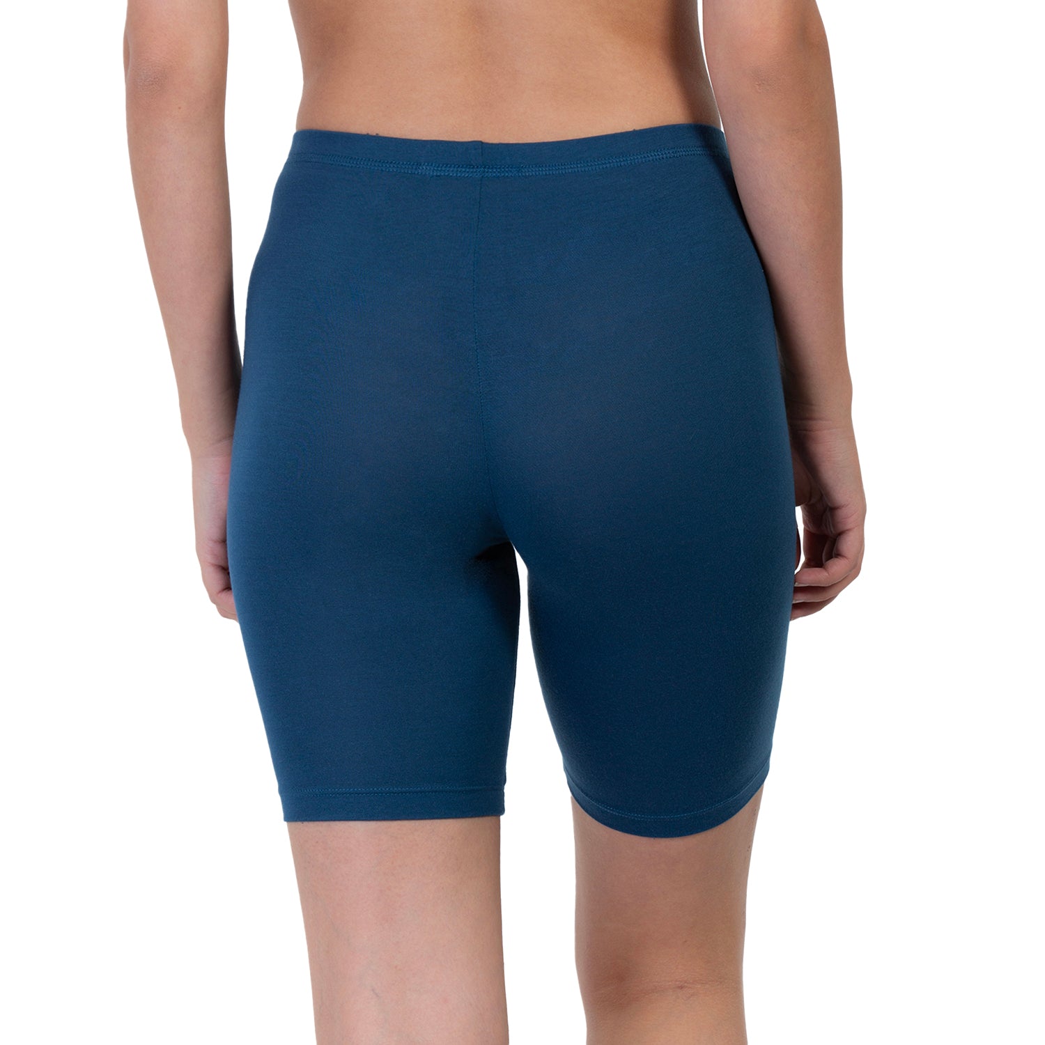 Women Blue Thigh Length Cycling Shorts
