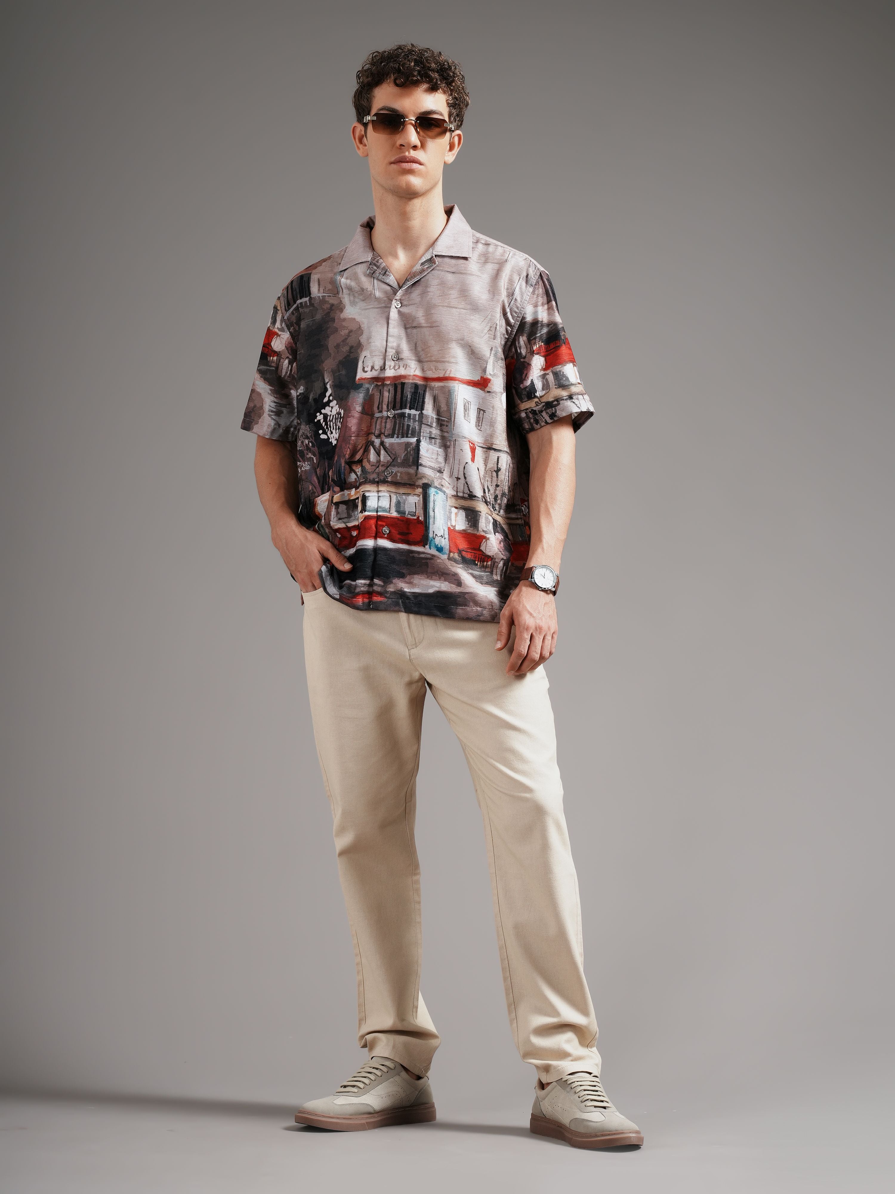 Men Off-White Tailored Fit Trousers