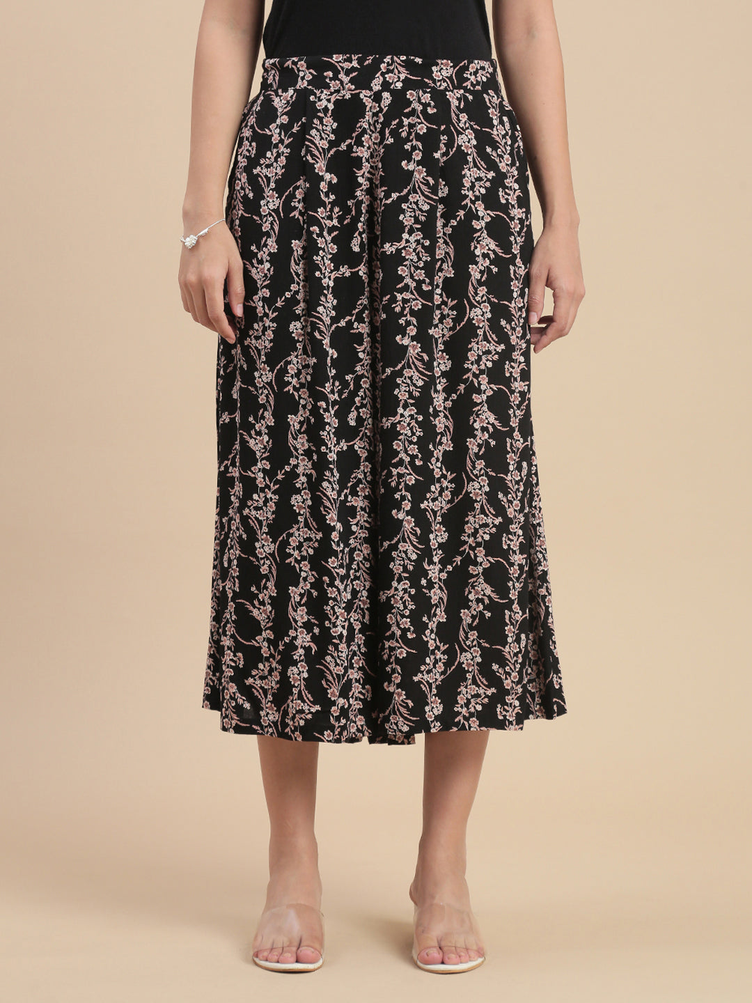 Women Black Casual Culottes