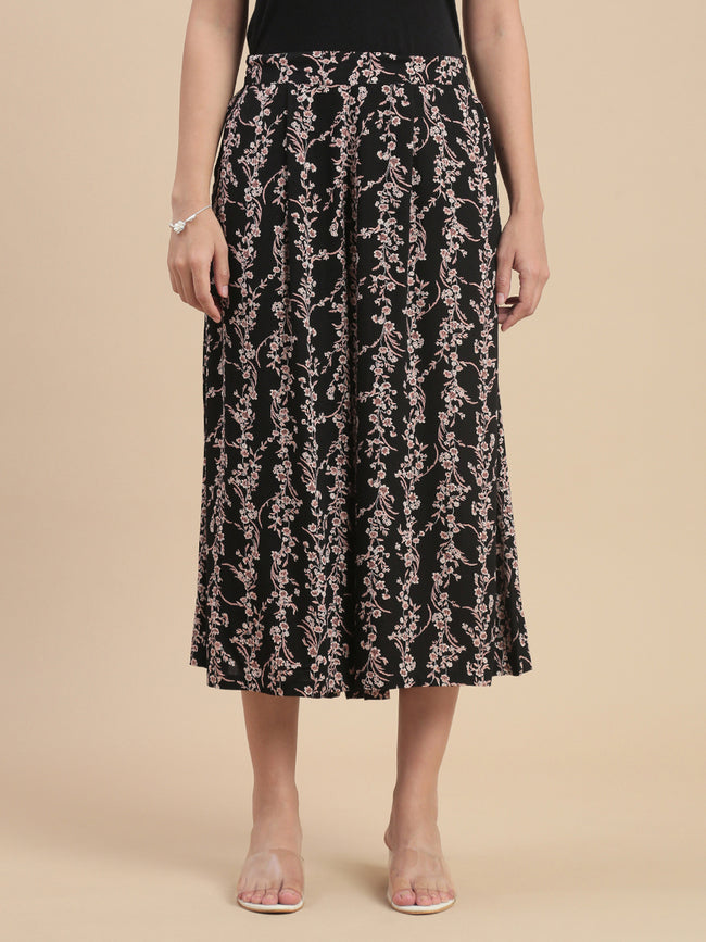 Women Black Casual Culottes