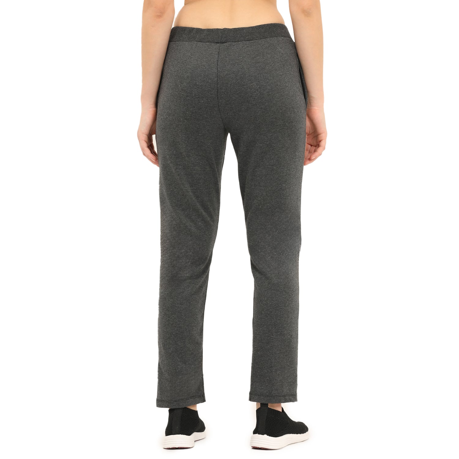 Women Grey Ankle Length Fleece Track Pant