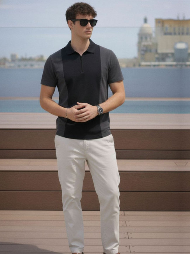 Men Cotton Polo Collar T-Shirt