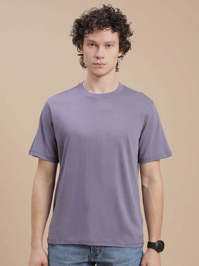 Men Blue Crew Neck T-Shirt