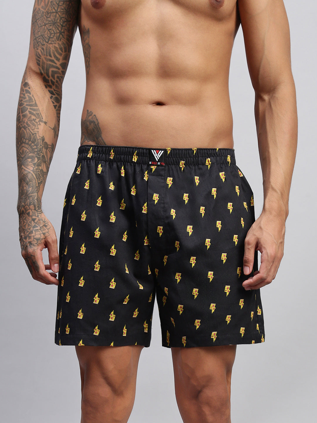 Men Pack of 2 Printed Cotton Boxer Shorts