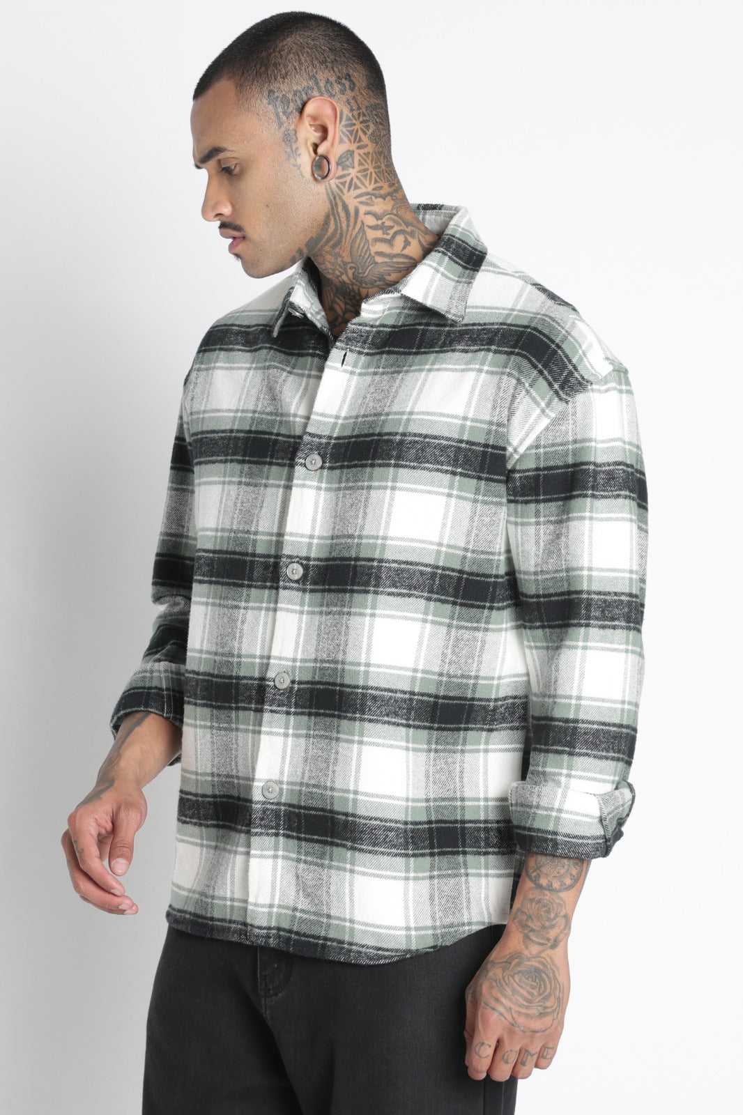 Men Brushed Check Shirt