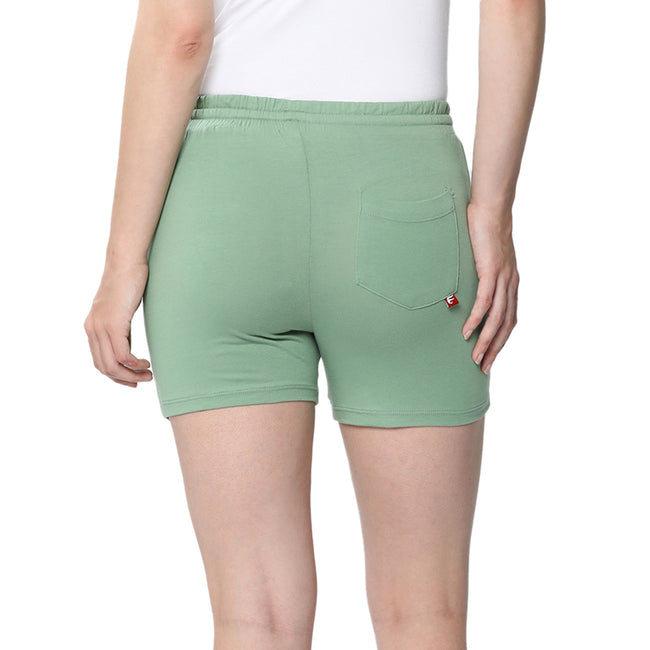 Women Green Hot Shorts