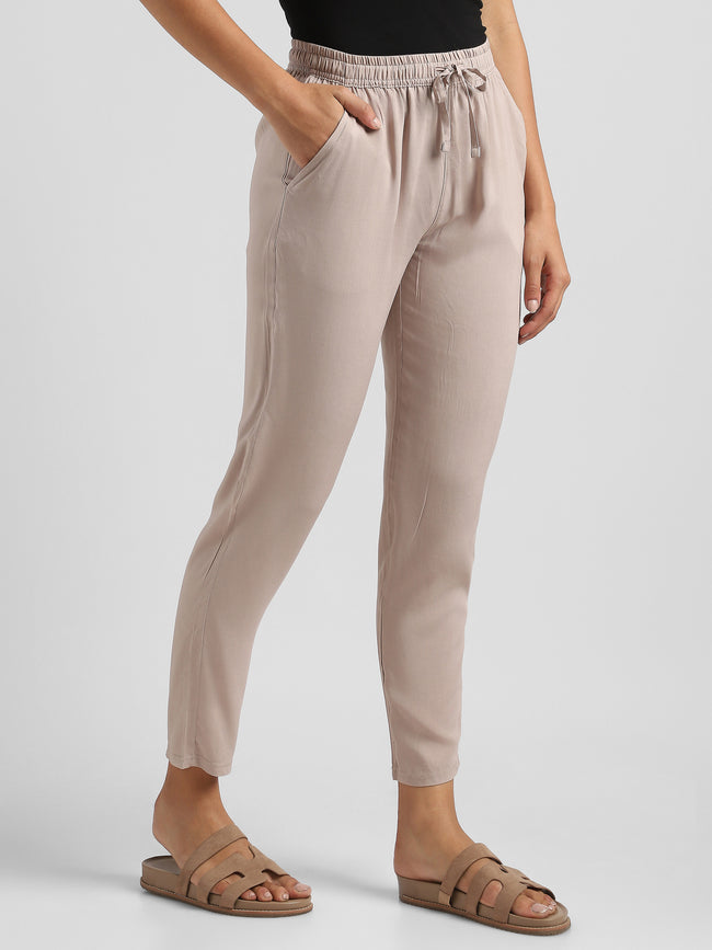 Women Beige Straight fit pants