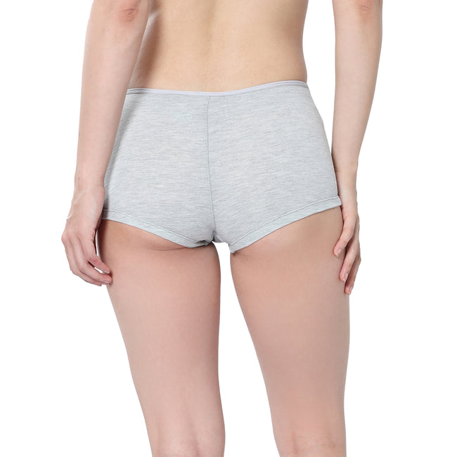 Women Grey Midrise Comfort Boyshorts