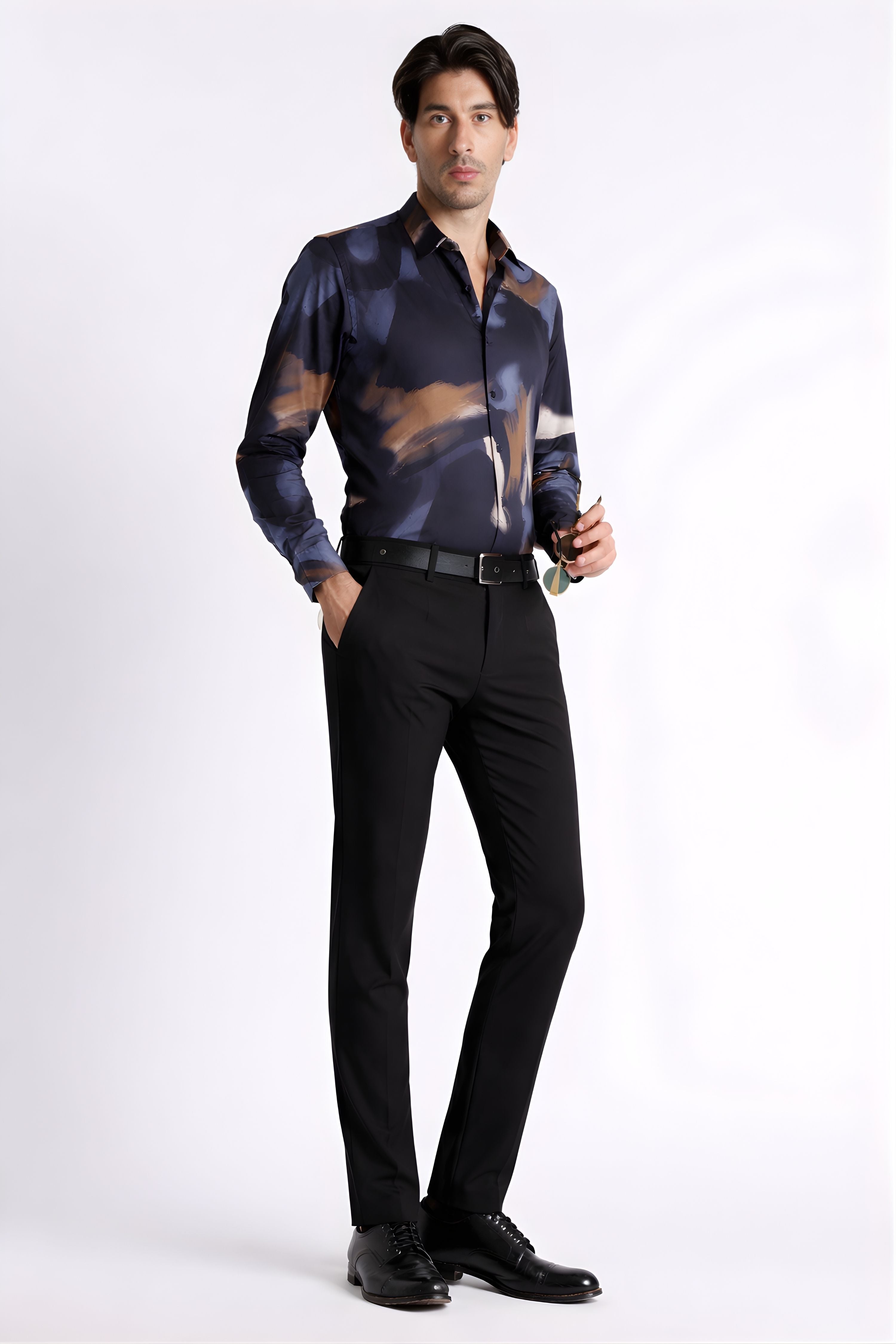Men Refined Floral Digital Print Shirt