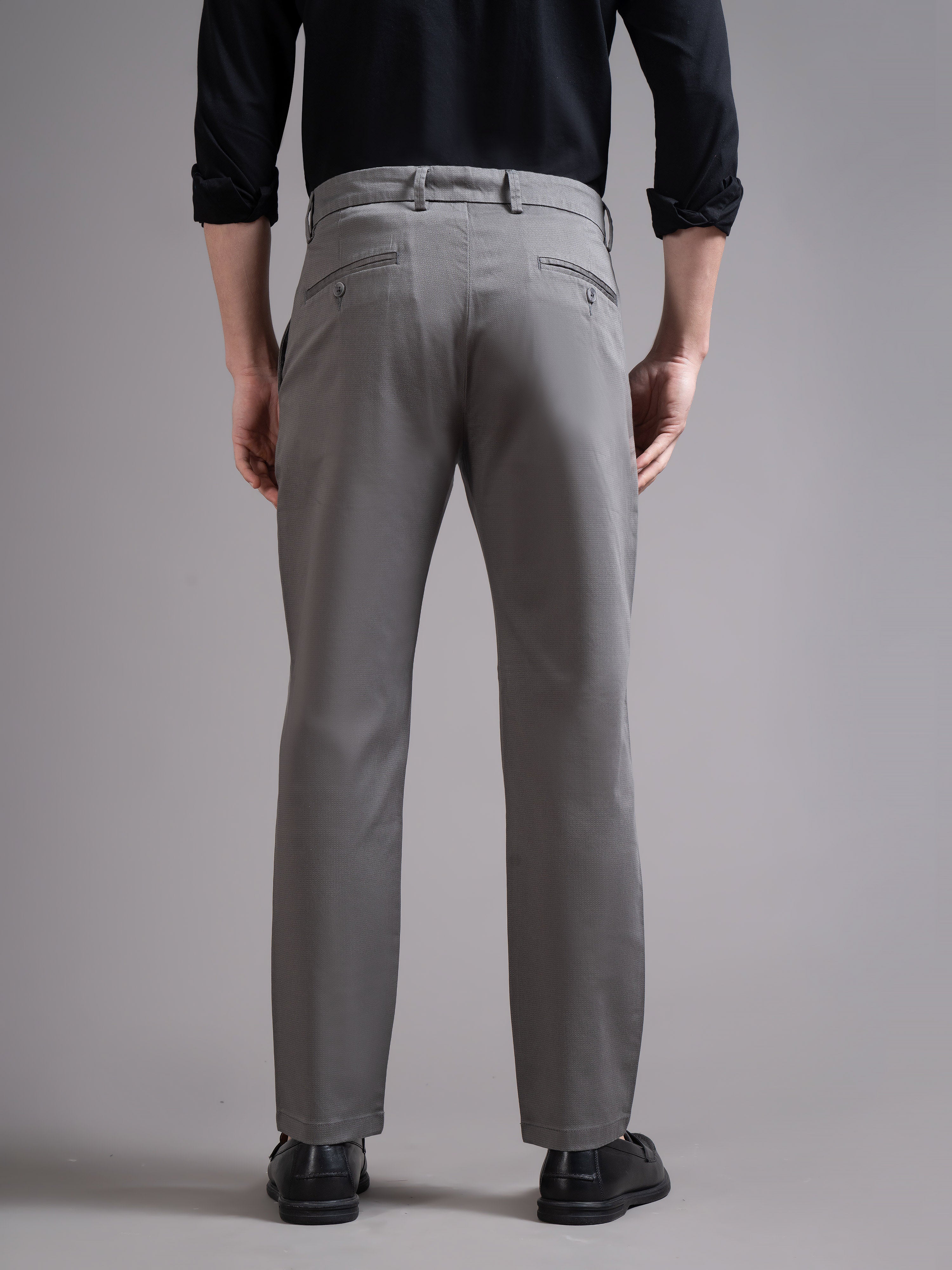 Men Grey Smart Slim Fit Chinos