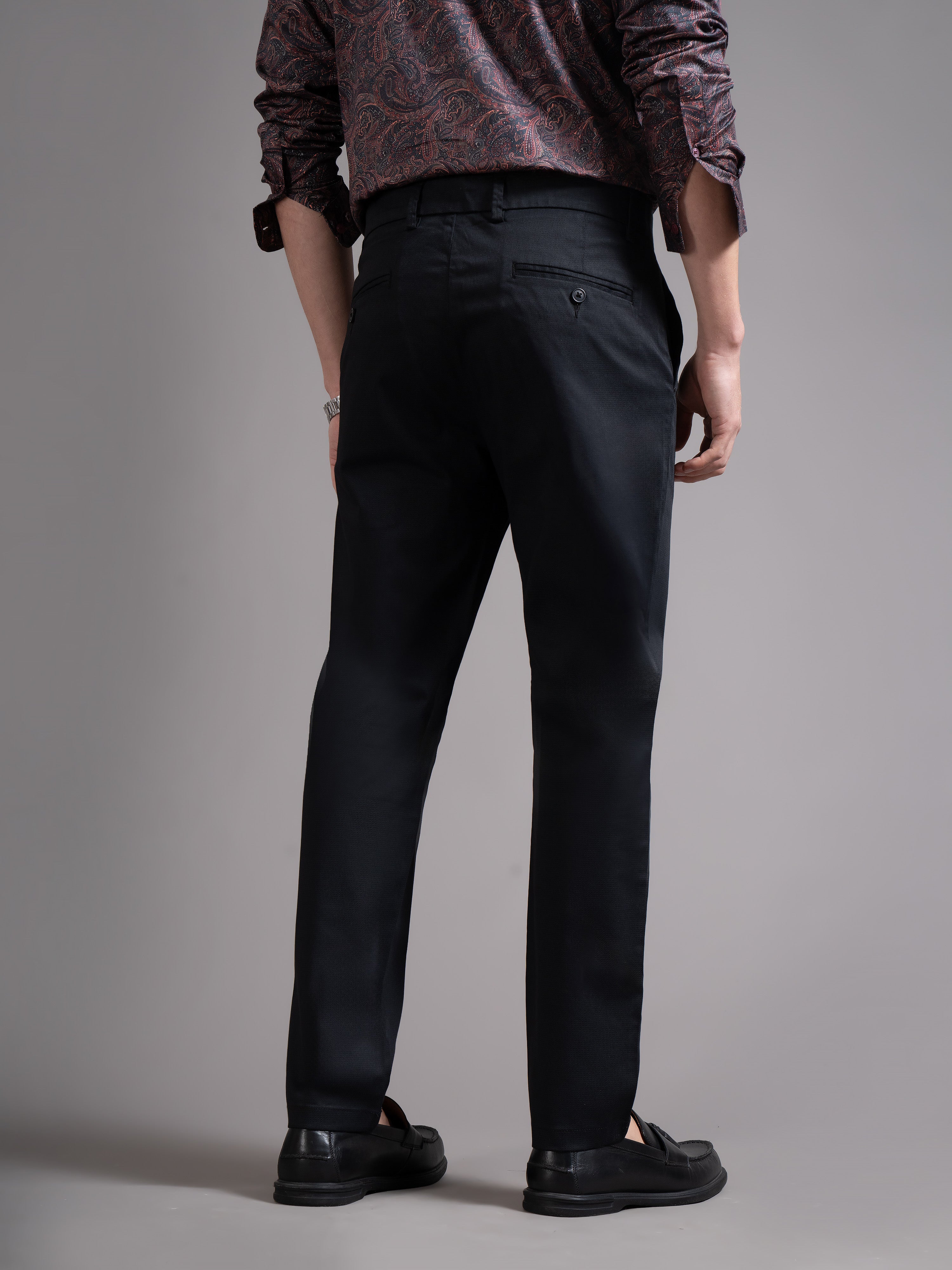 Men Black Smart Slim Fit Chinos