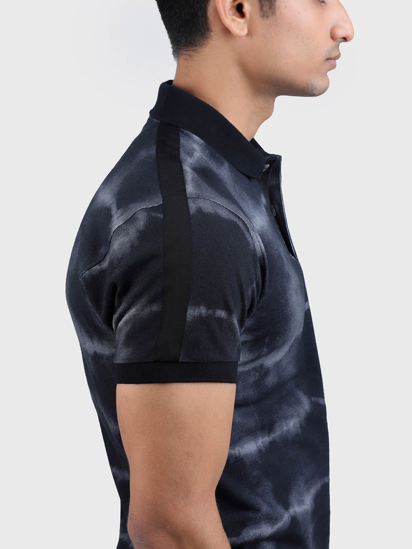 Men Embroidered Tie Dye Polo