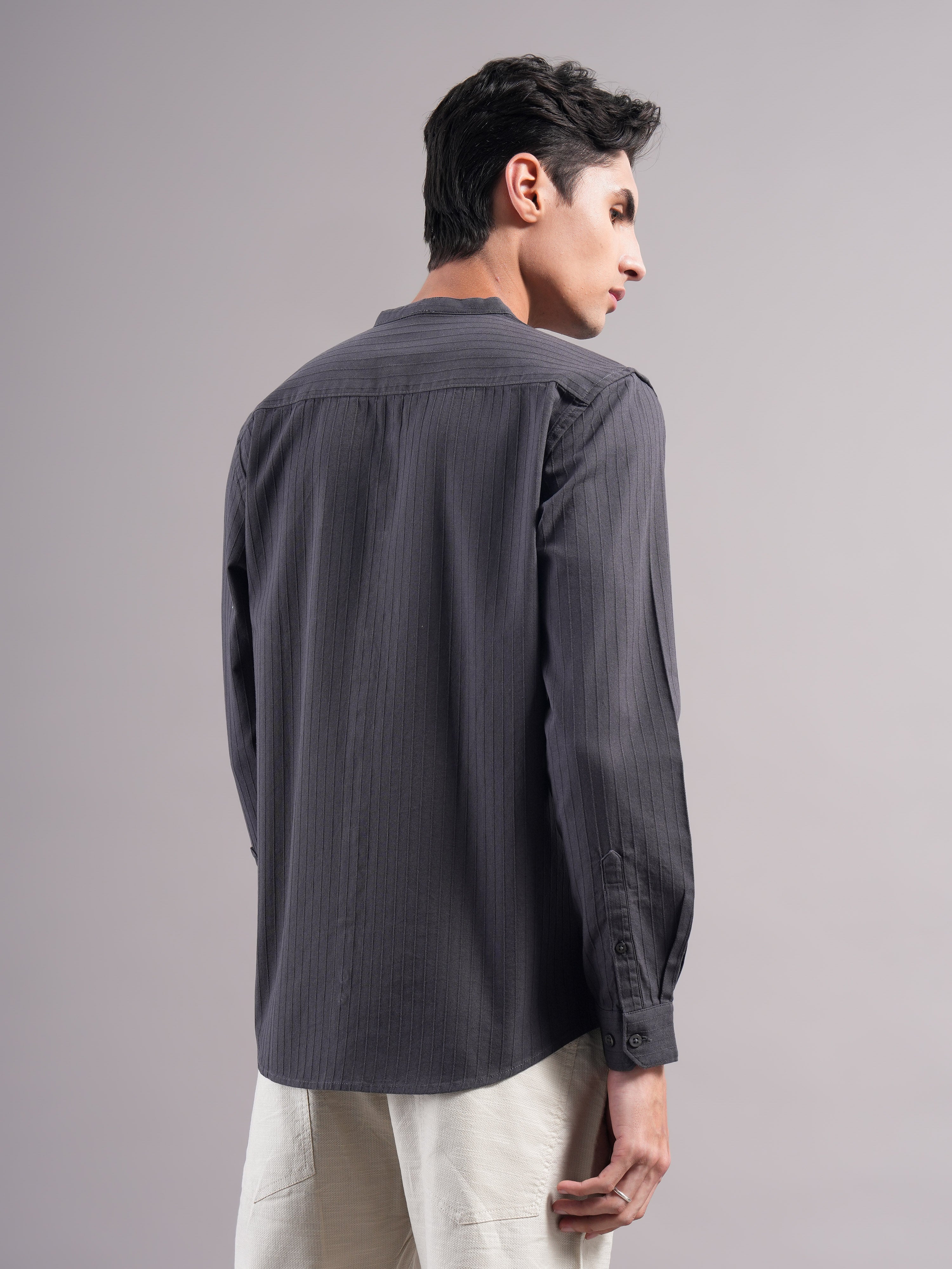 Men Cotton Striped Shirts