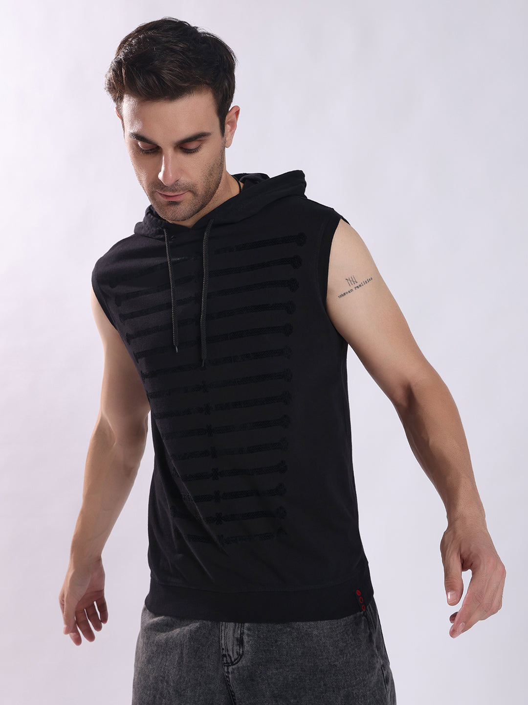Men Black Cotton Oversized T-Shirt