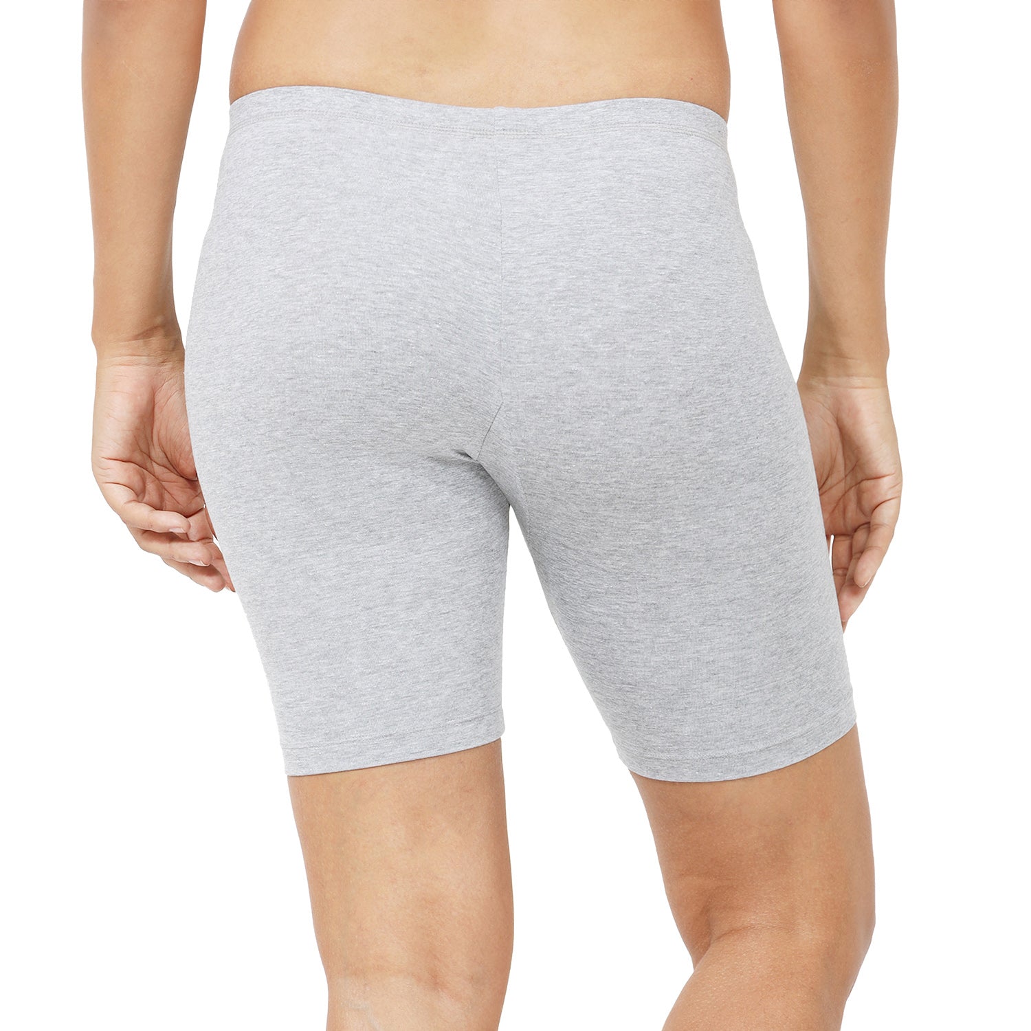 Women Grey Thigh Length Cycling Shorts