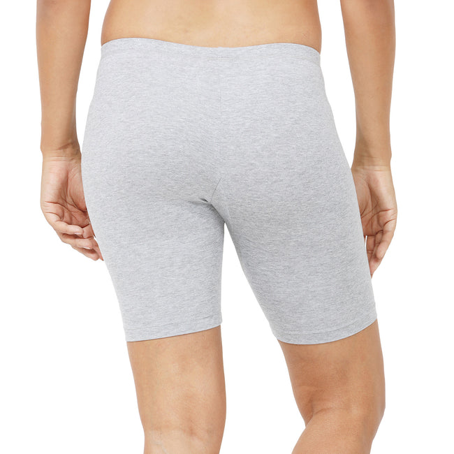 Women Grey Thigh Length Cycling Shorts