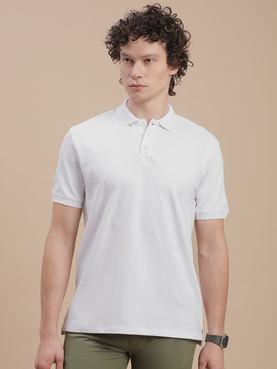 Men White Regular Fit T-Shirt