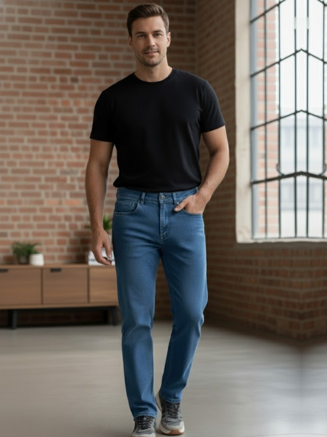 Men Blue Mid-Rise Jeans