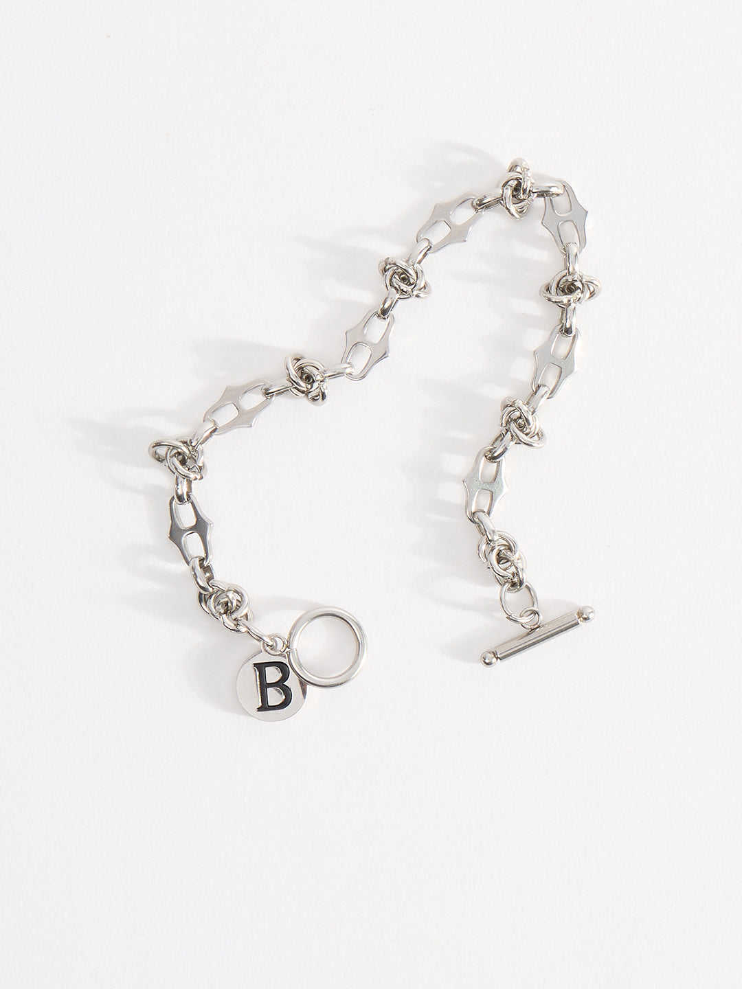 Men Stainless Steel Braclet With Toggle Clasp Closure