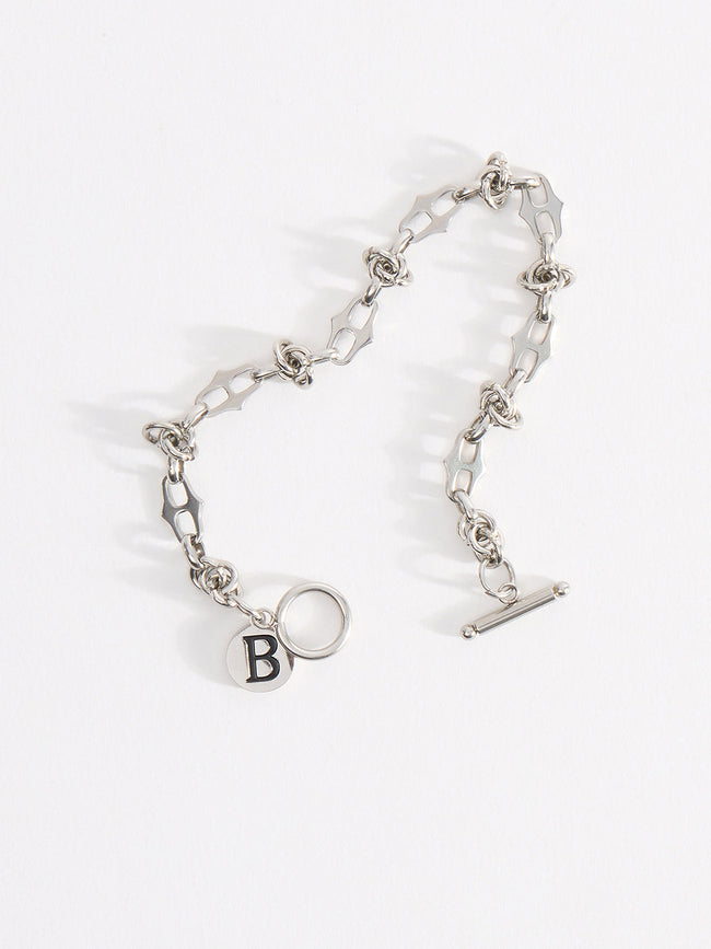 Men Stainless Steel Braclet With Toggle Clasp Closure