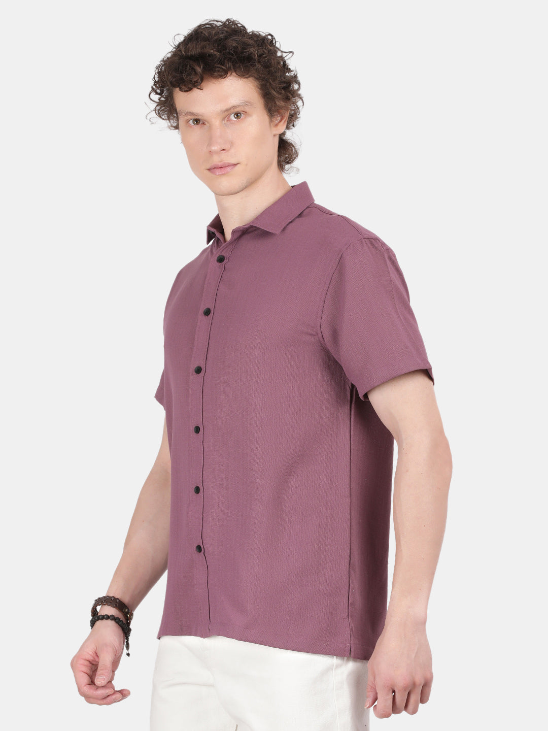 Men Purple Slim Fit Shirt