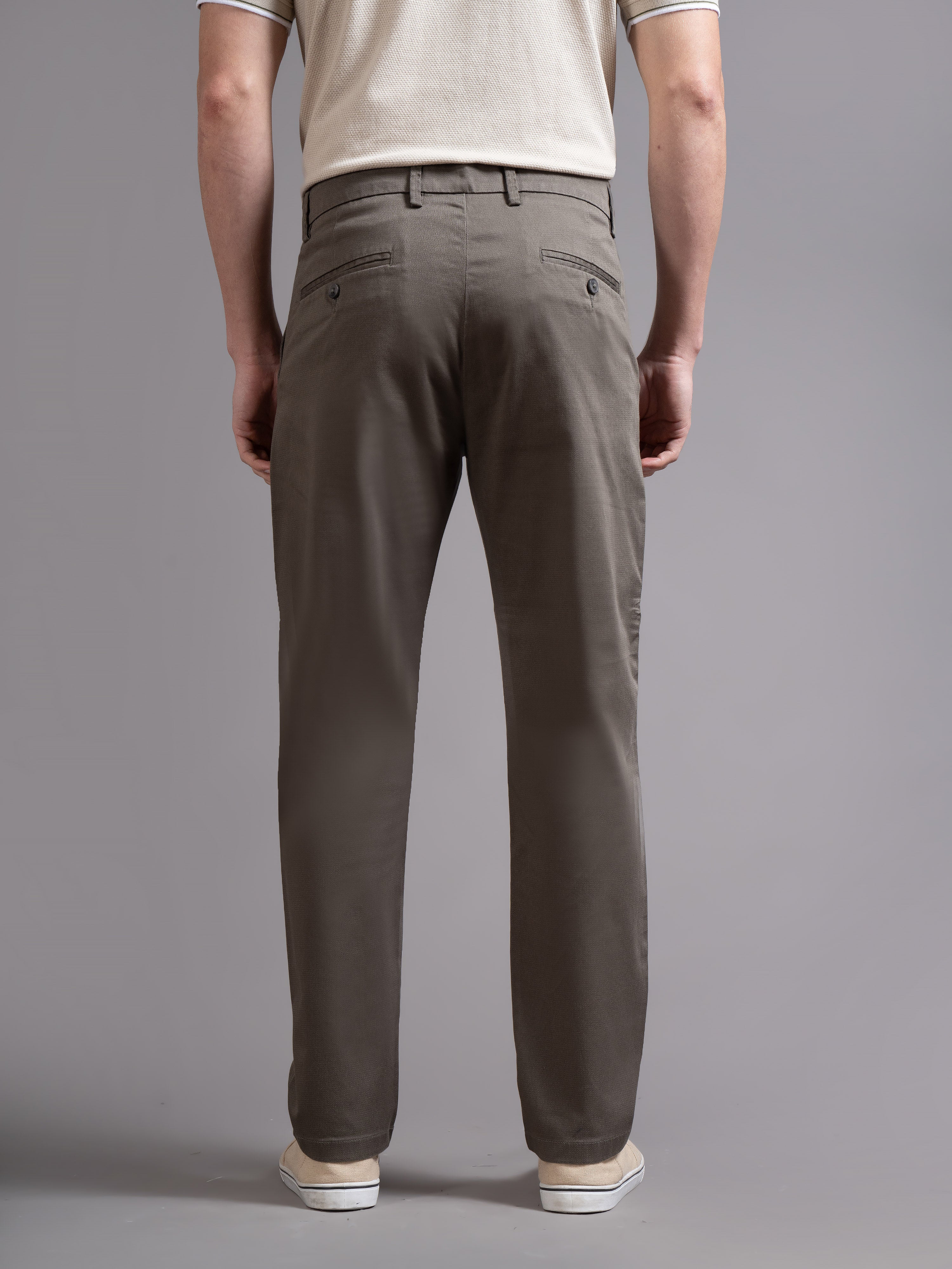 Men Green Smart Slim Fit Chinos