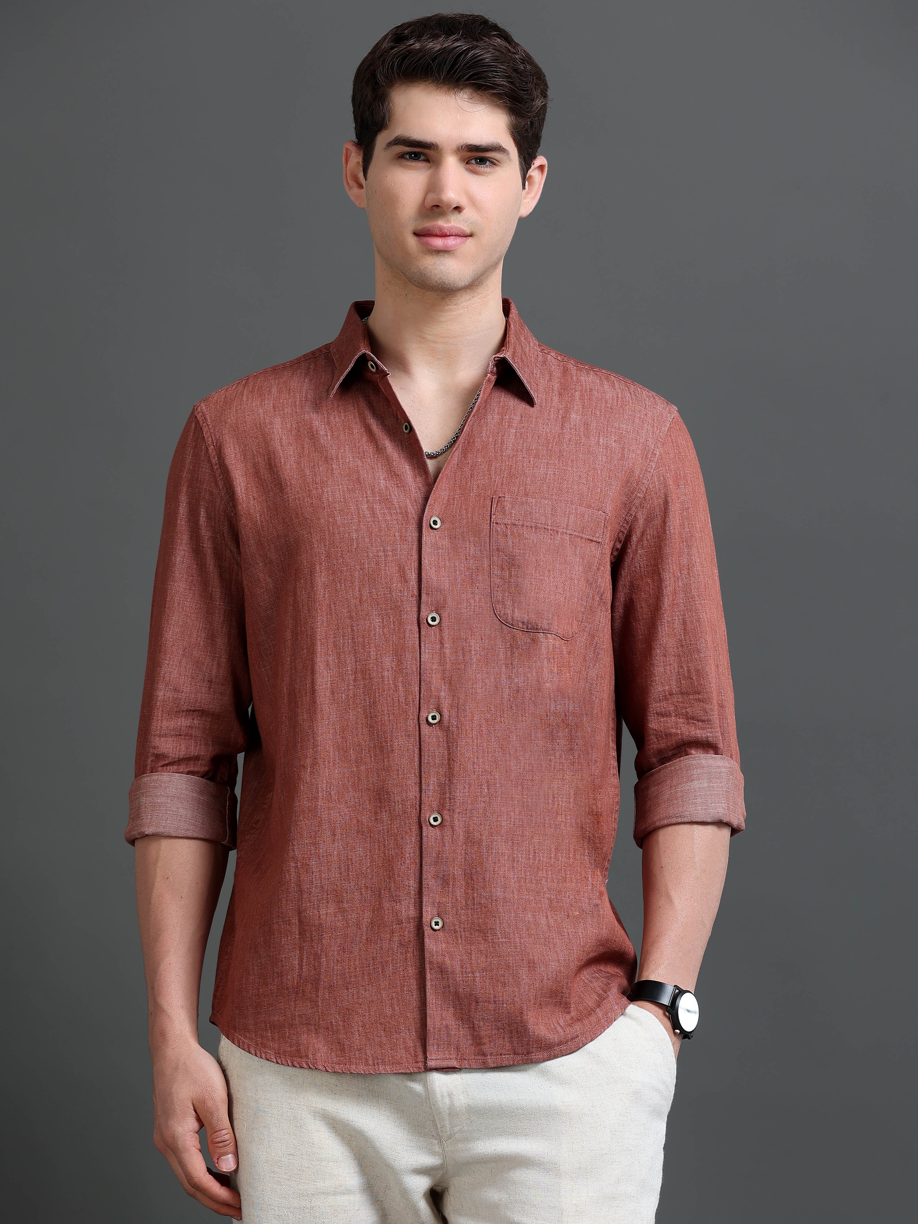 Men Brown Rupo Rainy Shirt