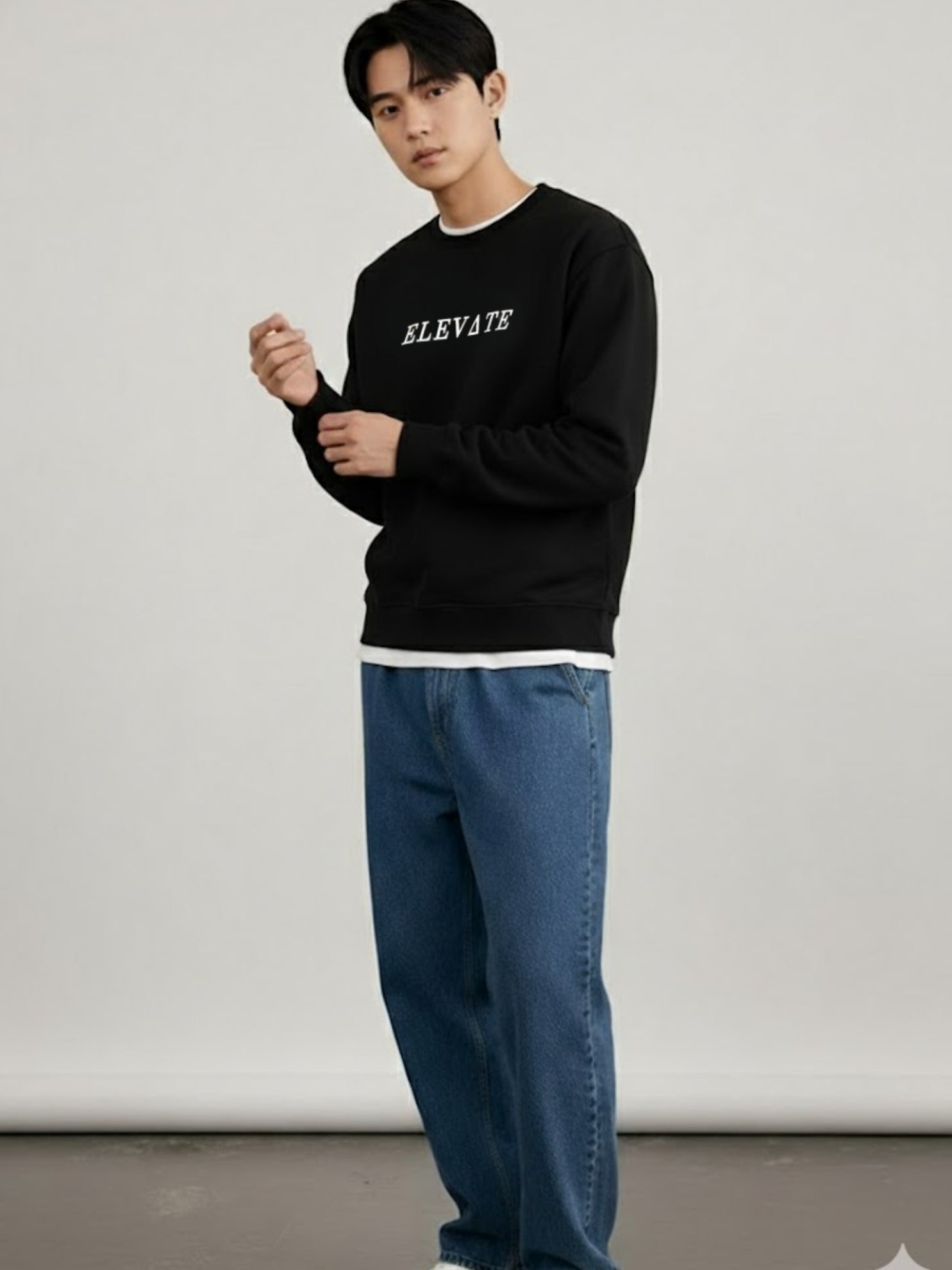 Men Black Printed Sweatshirt