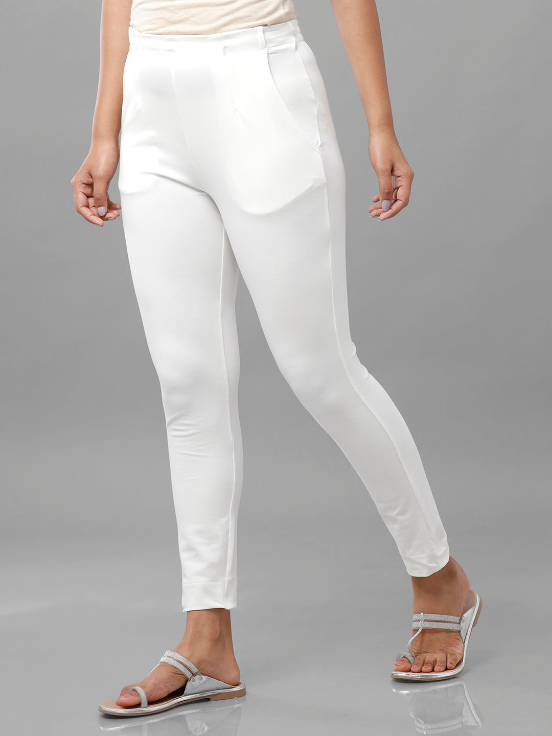 Women Offwhite Casual Pants