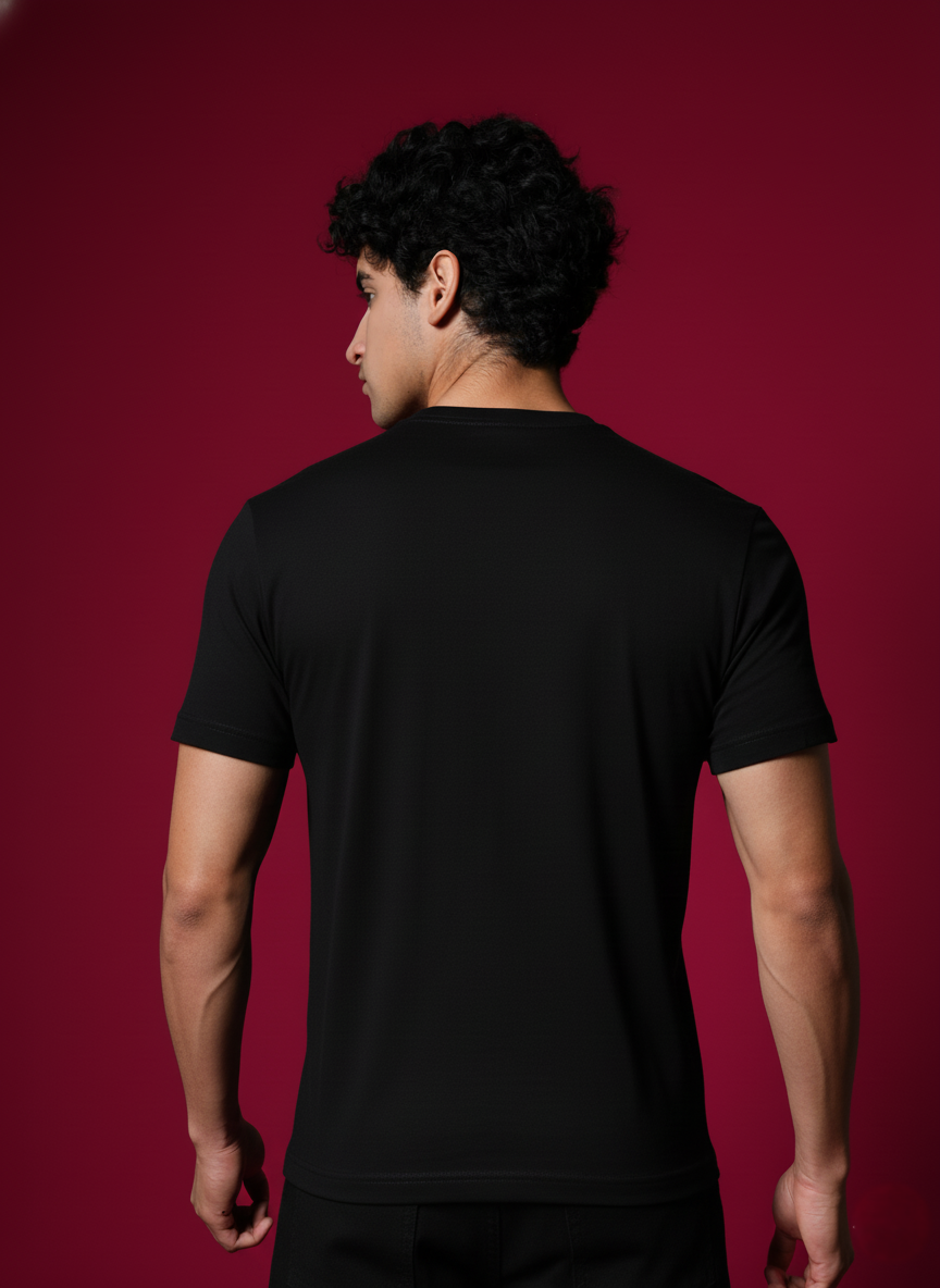 Men Round Neck Cotton T-Shirt