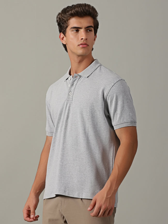 Men Grey Regular Fit T-Shirt