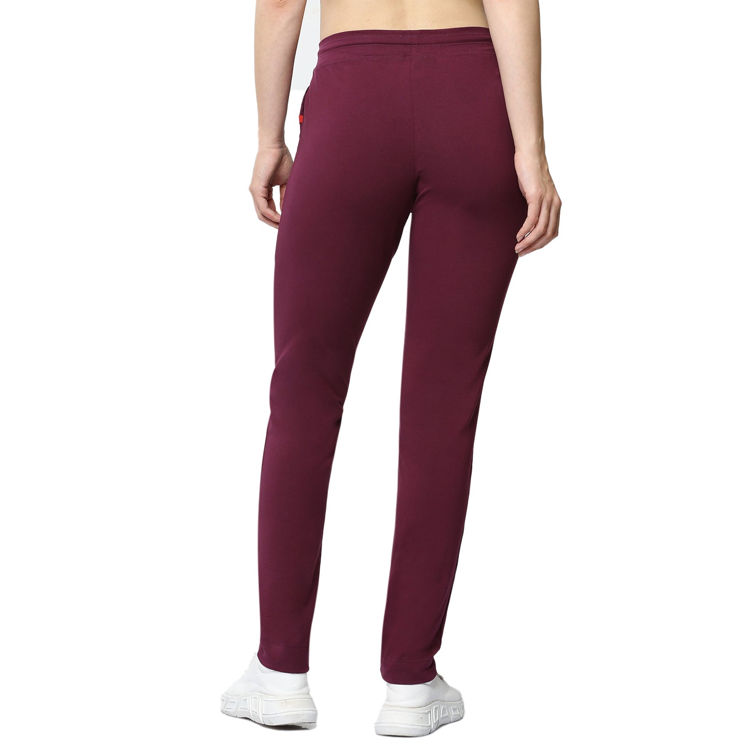 Women Wine Ankle Length Track Pant