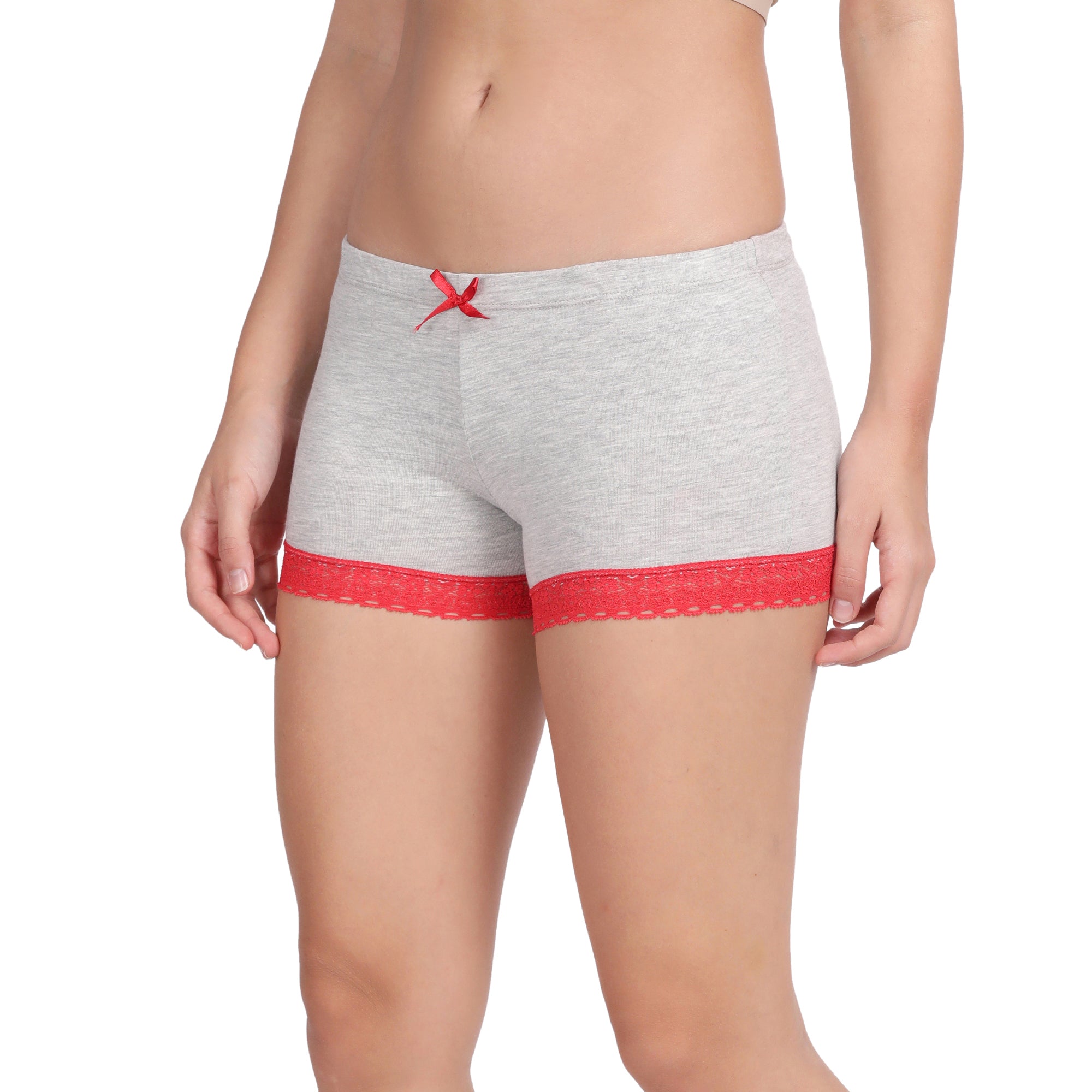 Women Grey Dualtone Lace Micro Mini
