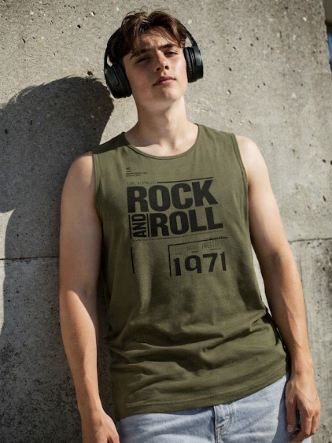 Men Green Printed T-shirt