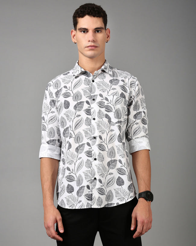 Men White Casual Shirt