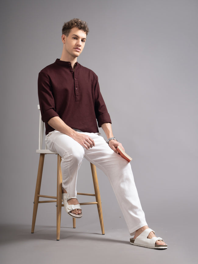 Men Copper Kurta Shirt