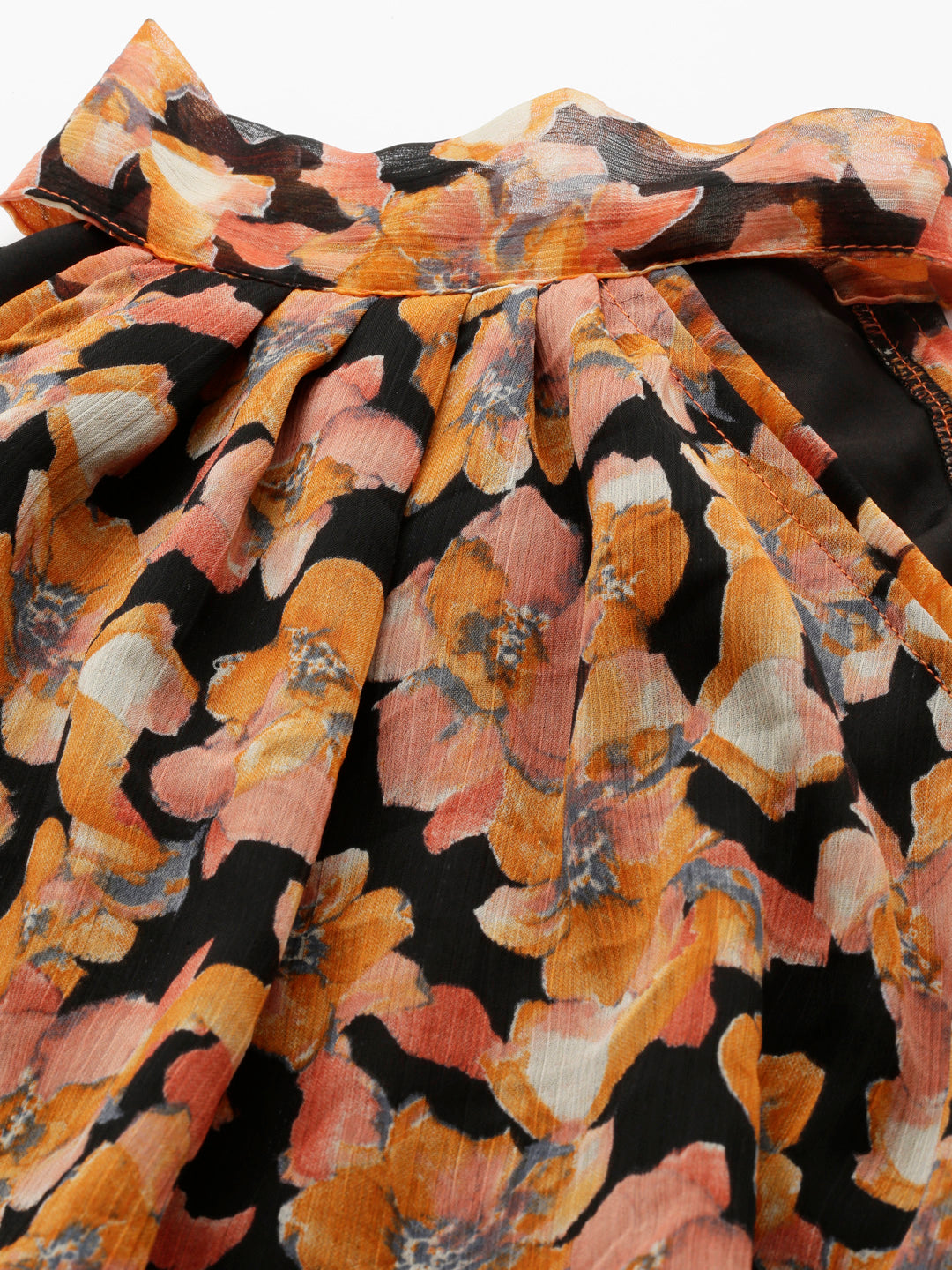 Women Floral Woven Maxi Chiffon Dress