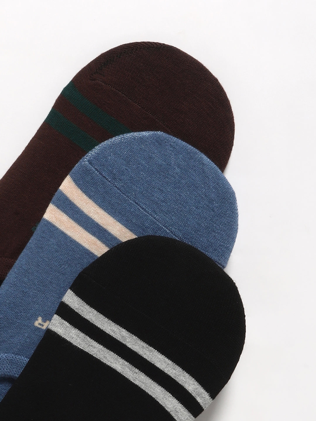 Men Multicolor Shoeliner Socks_Pack Of 3