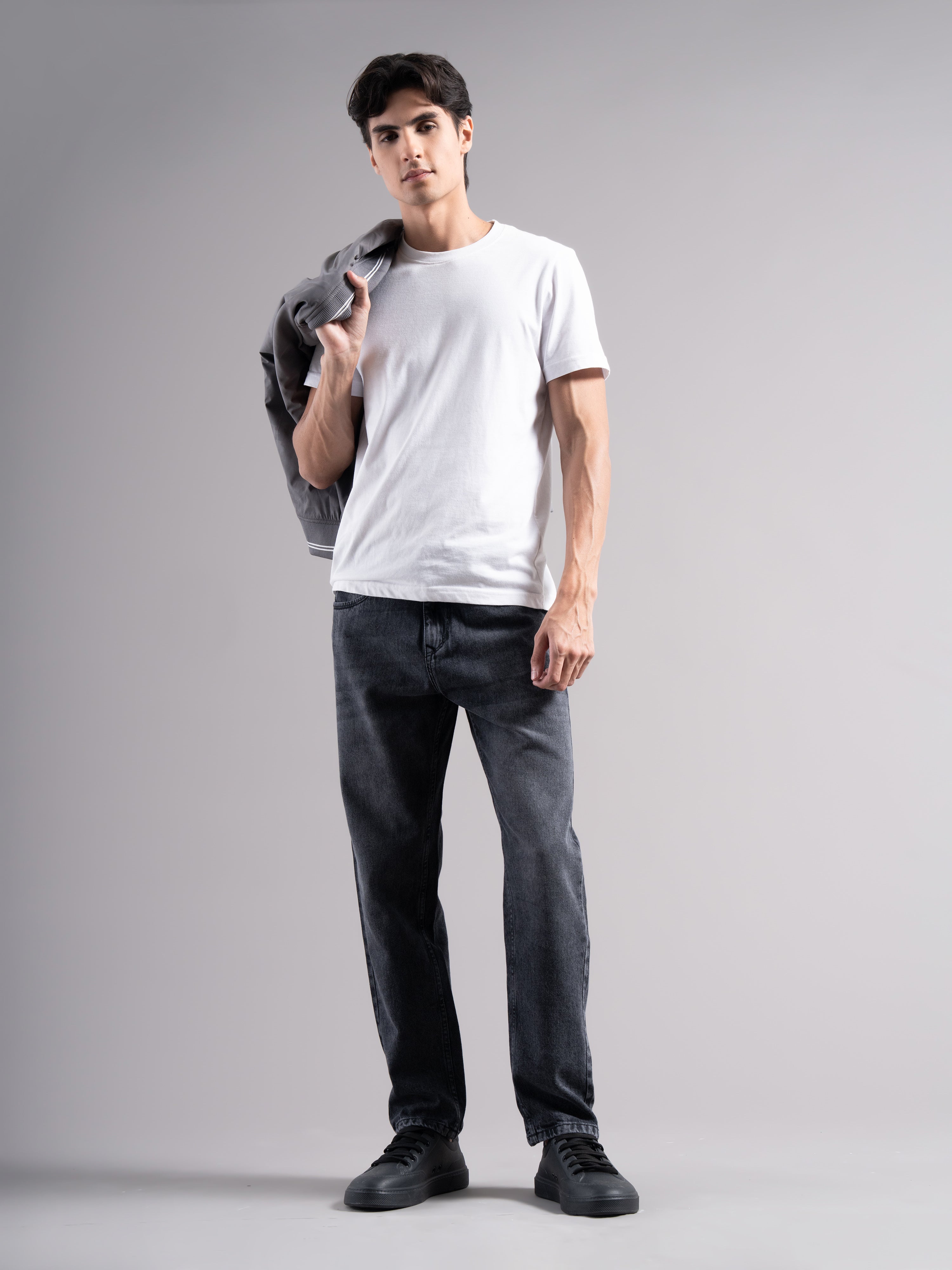 Men Grey Regular Fit Jeans