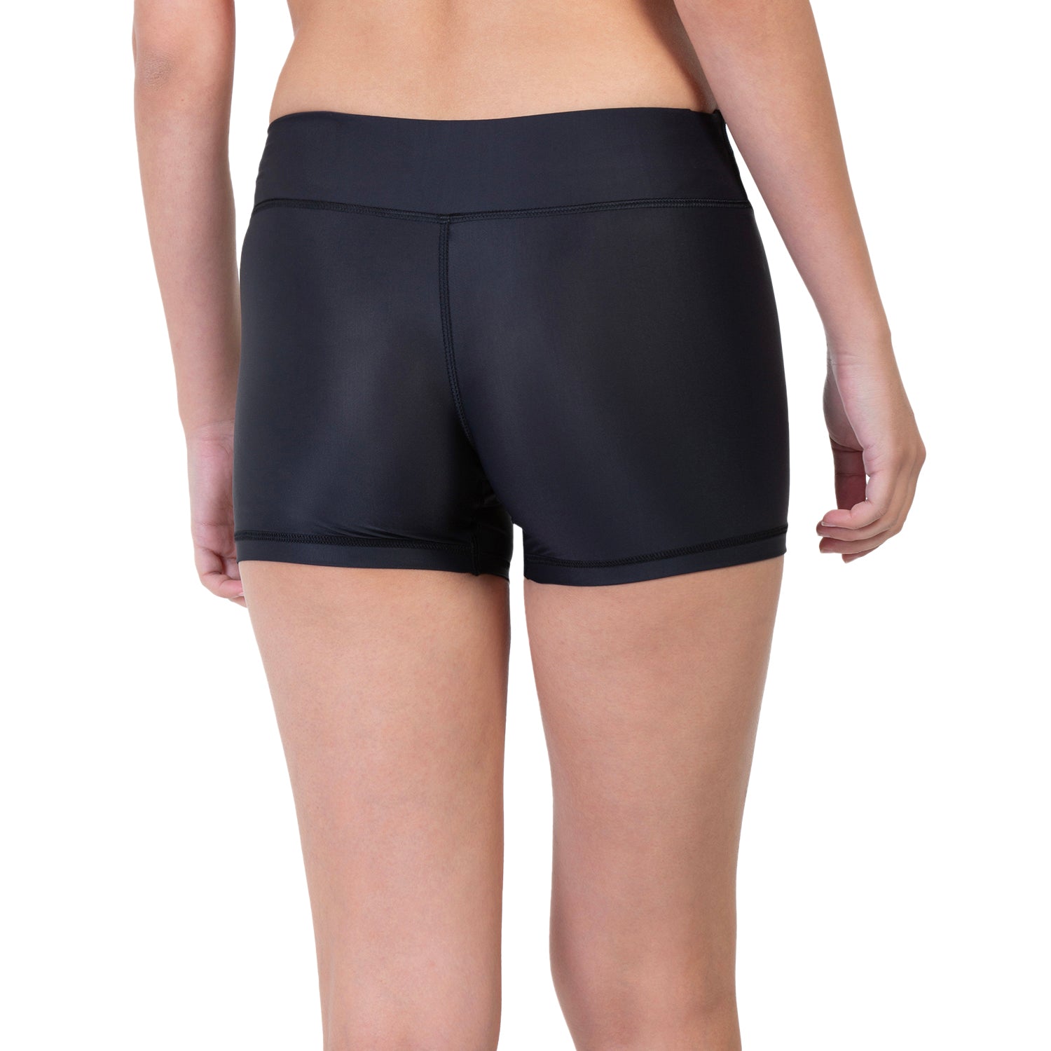 Women Black Stretchable Yoga Shorts
