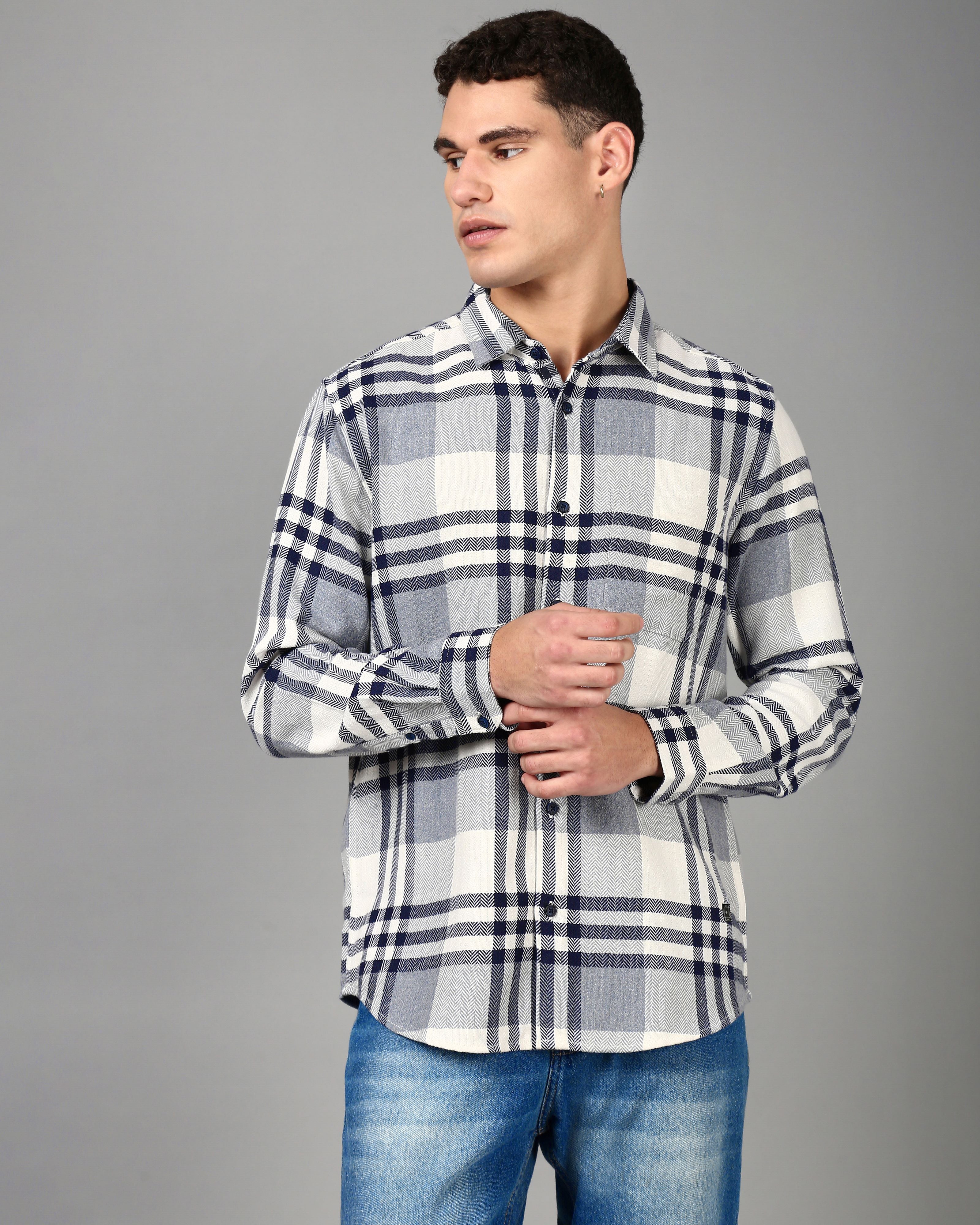 Men Grey Casual Shirt