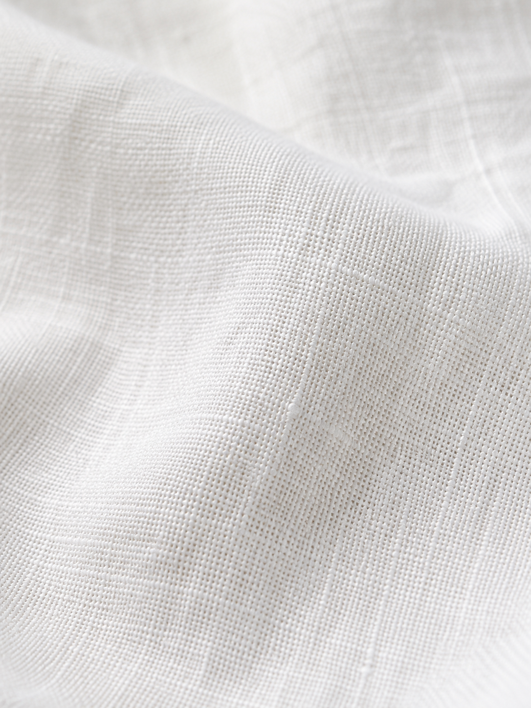 Men White Pure Linen Shirt with Botanical Embroidery