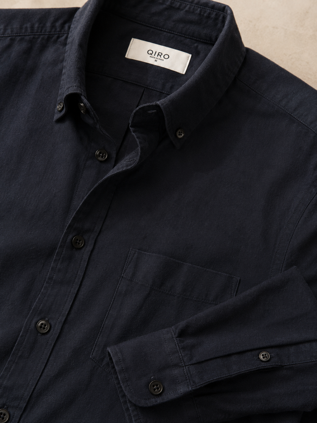 Men Black Oxford Button Down Shirt