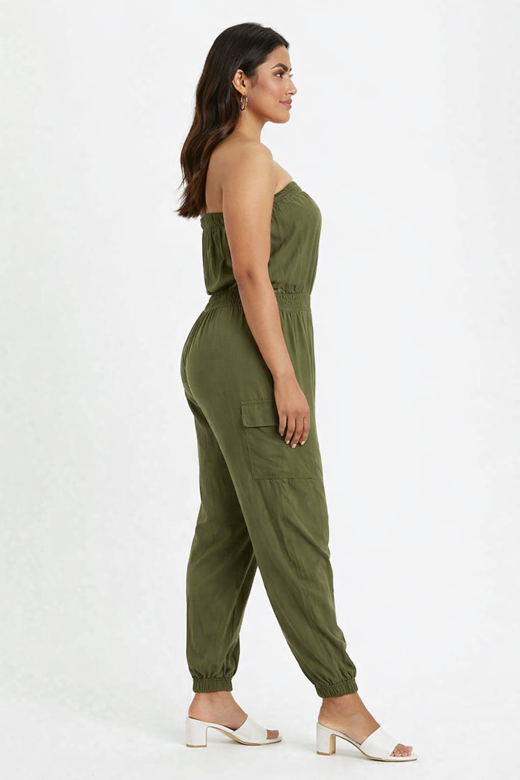 Women Green Tube Jumpsuit