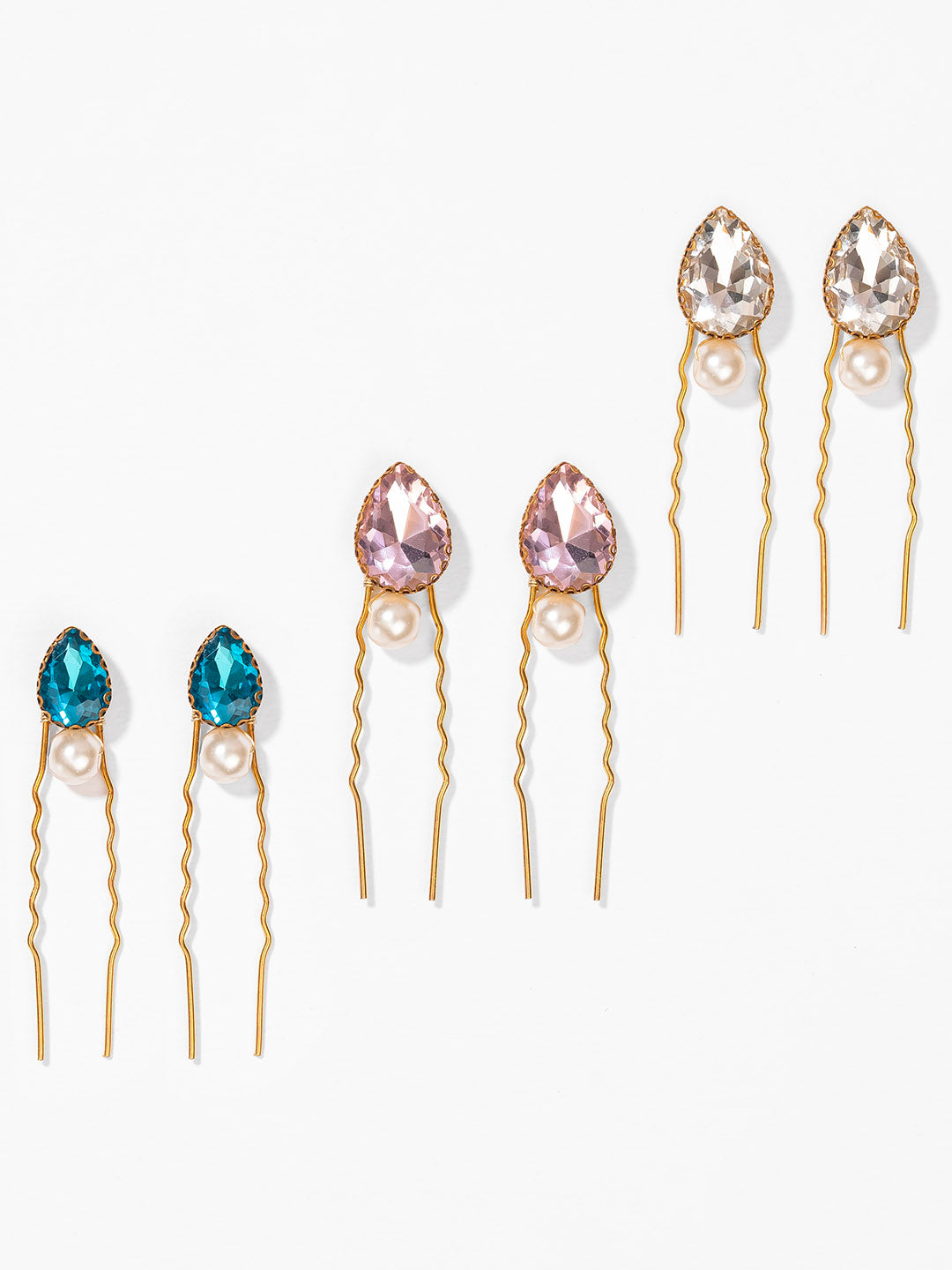 Multi Crystal Pins - Set of 6