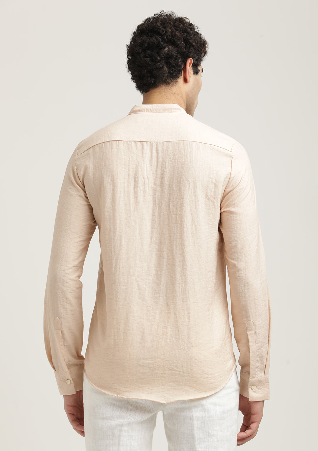 Men Mandarin Collar Nylon Shirt